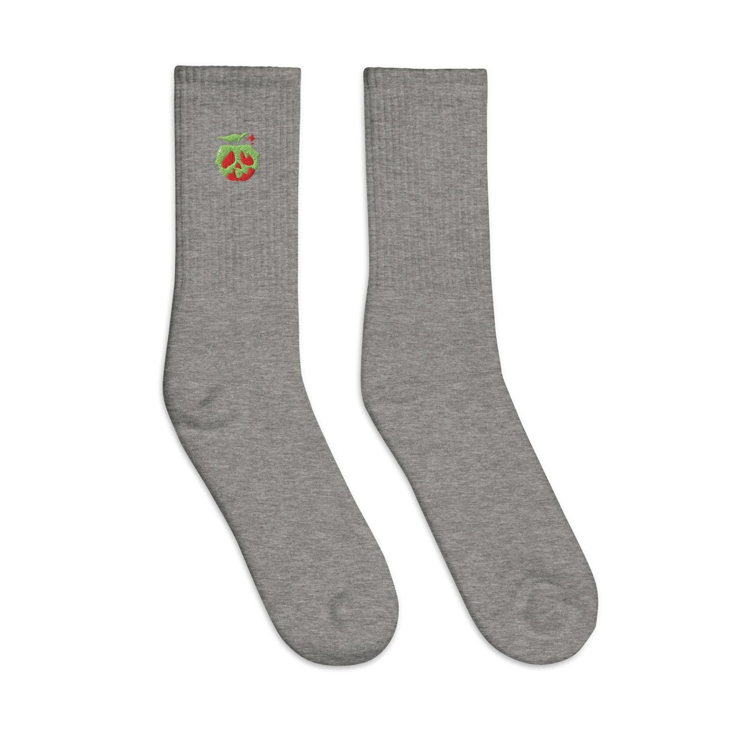 Evil Queen Poison Apple Embroidered Socks, Disney Villain Halloween Party