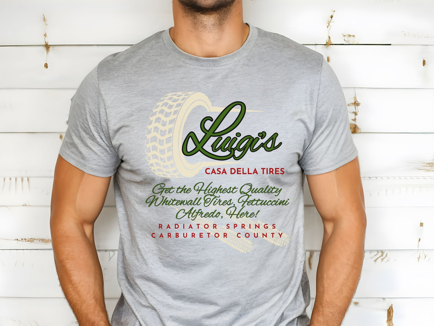 Luigi's Casa Della Tires Shirt, Subtle Disney Cars Bella Canvas Tee