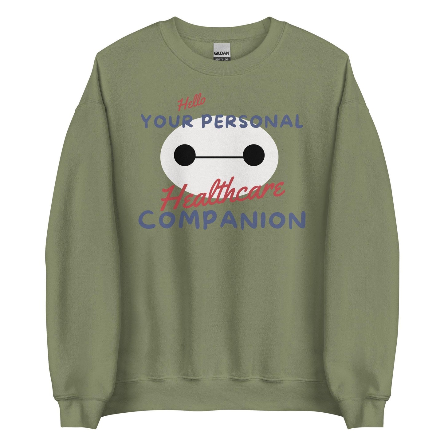 Baymax, Personal Healthcare Companion, Theme Park Sweatshirt, Unisex Crew Neck, Disneyland Shirt