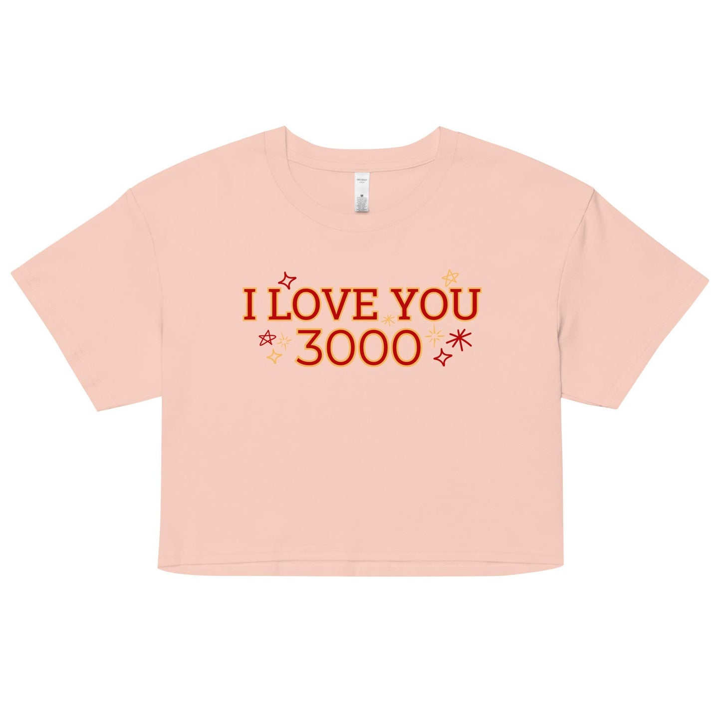 Marvel Avenger Iron Man "I Love You 3000" Crop Top, Disney Women's Shirt