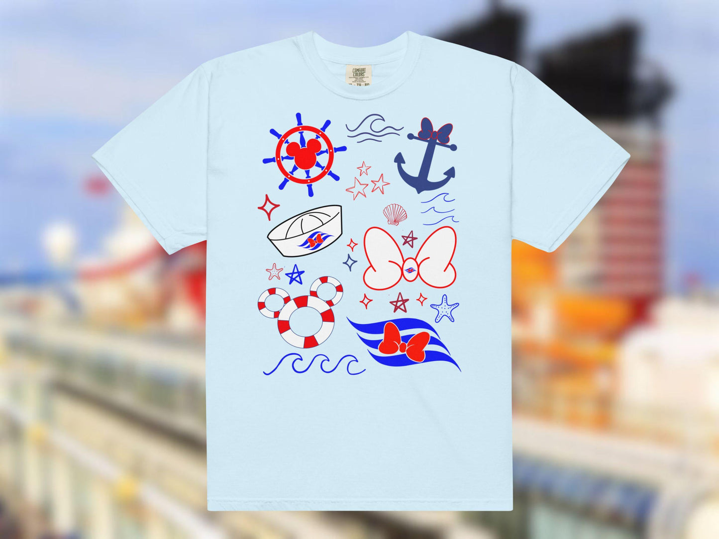 Disney Cruise Doodle Sketch Shirt, Family Vacation Tee