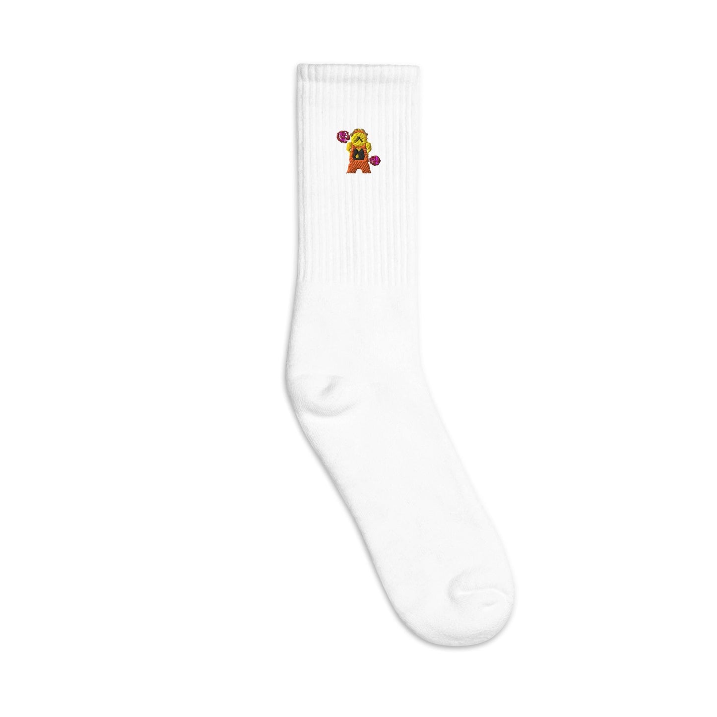 Cogsworth Embroidered Socks, Beauty and the Beast Disney Crew Socks