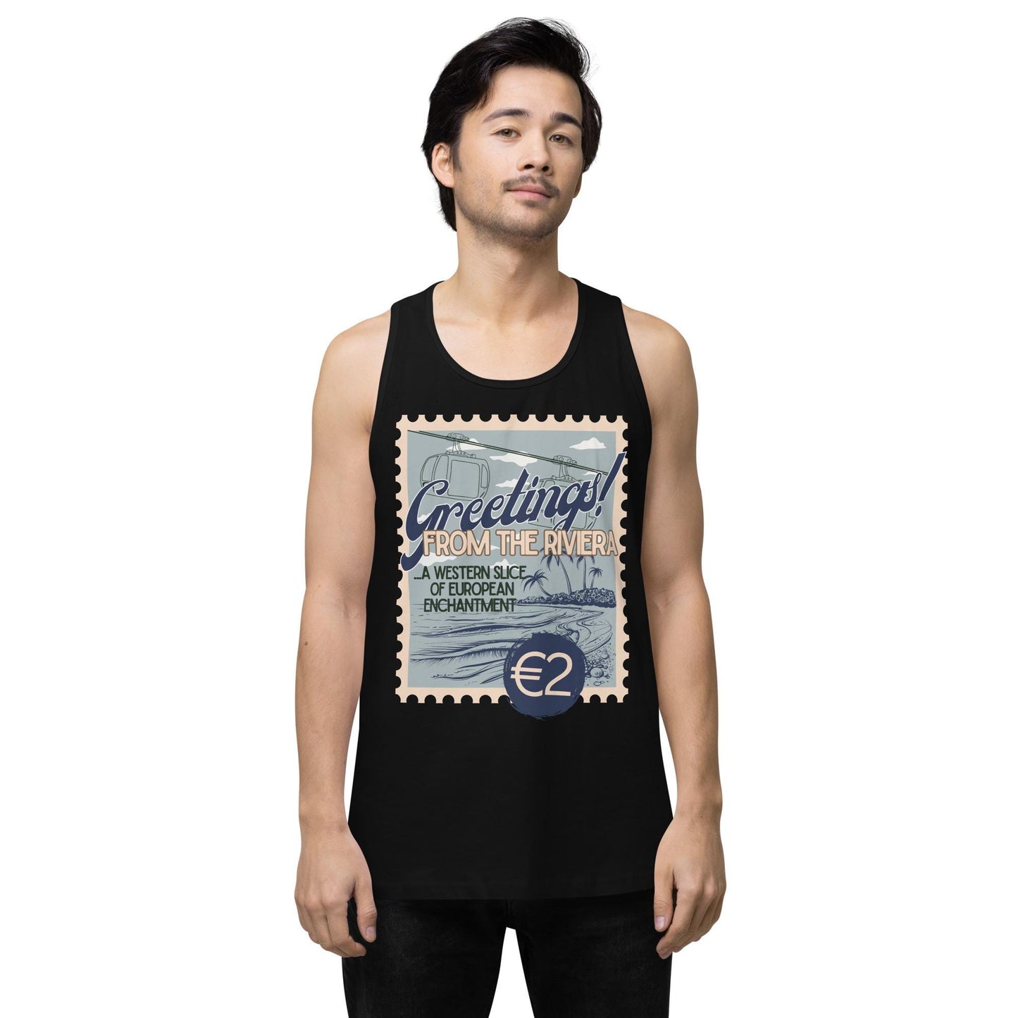 Riviera Greetings Tank Top, Subtle Disney Dad Shirt