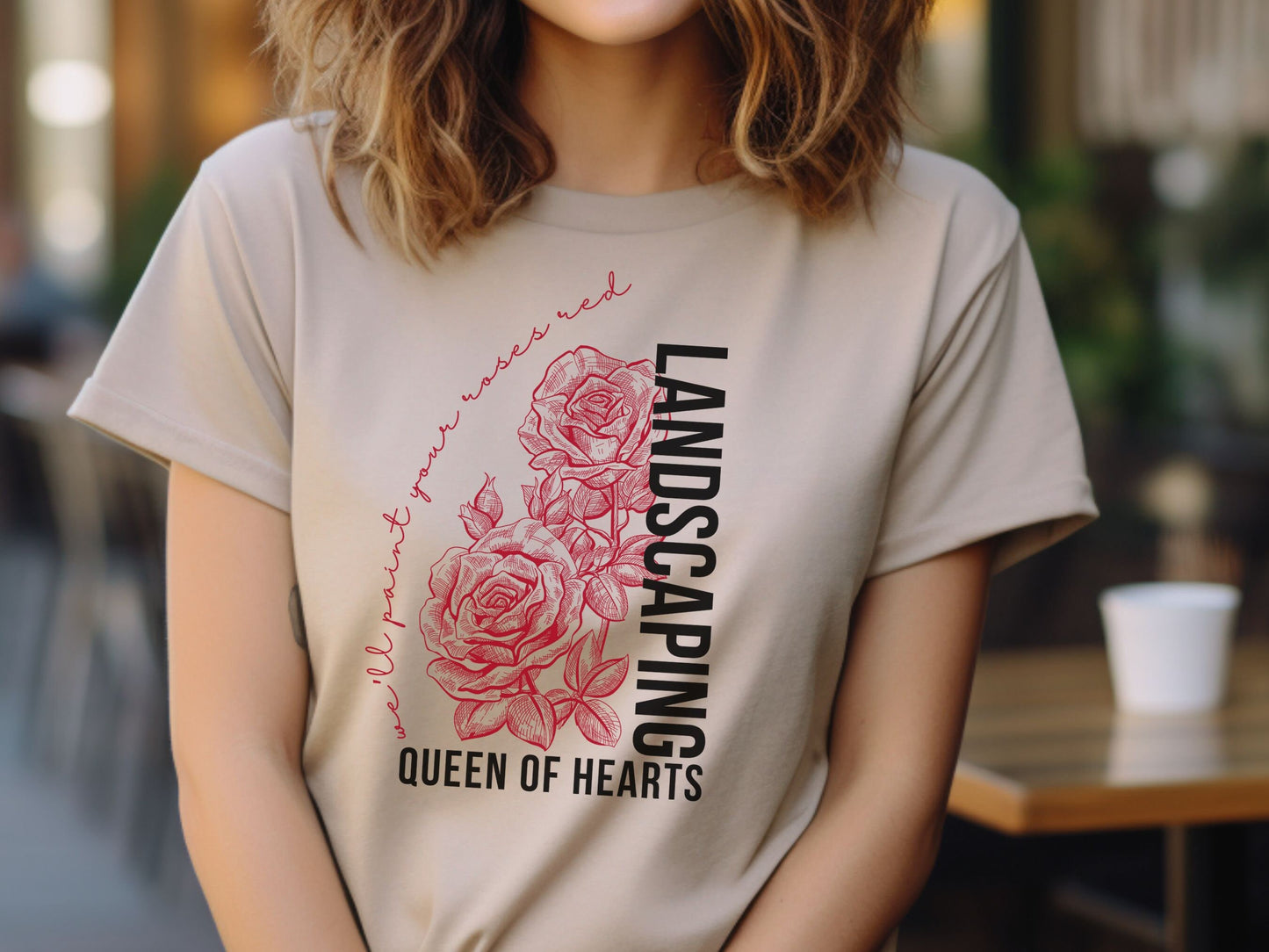 Queen of Hearts Landscaping T-Shirt, Subtle Disney Bella Canvas Tee