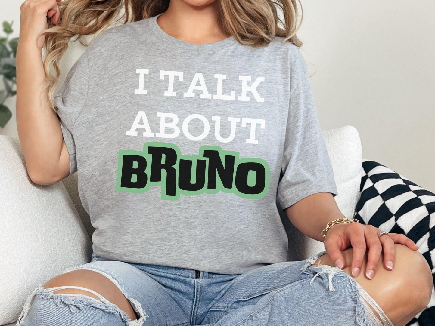 I Talk About Bruno Shirt, Subtle Disney Inspired Encanto Tee