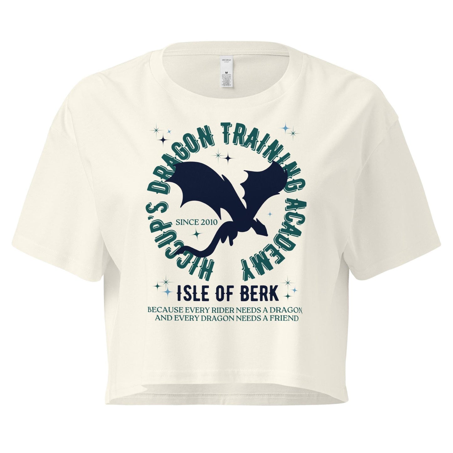 Hiccup's Dragon Training Academy Shirt: Combed Cotton Crop Top