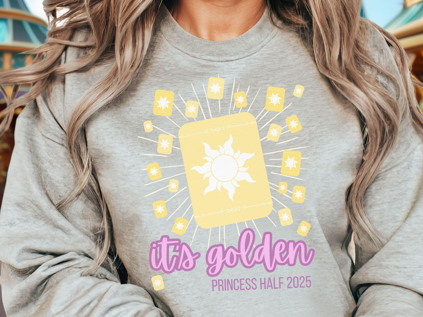 Rapunzel Disney Princess Half Marathon 2025 Crewneck, Run Disney Girls Trip Sweatshirt