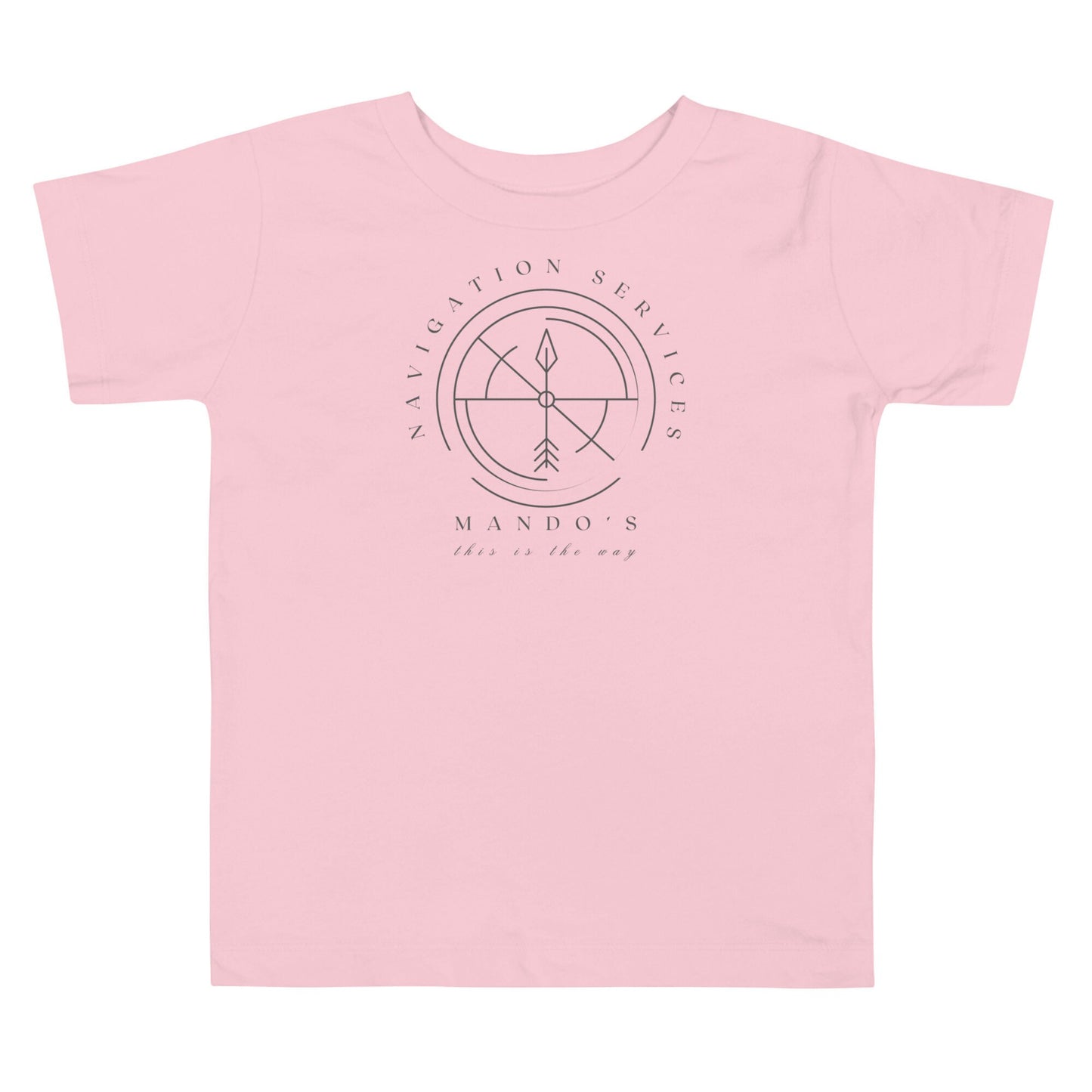 Mando's Navigation Services,  Bella Canvas Toddler Short Sleeve T-Shirt, Subtle Disney Matching Family Shirts