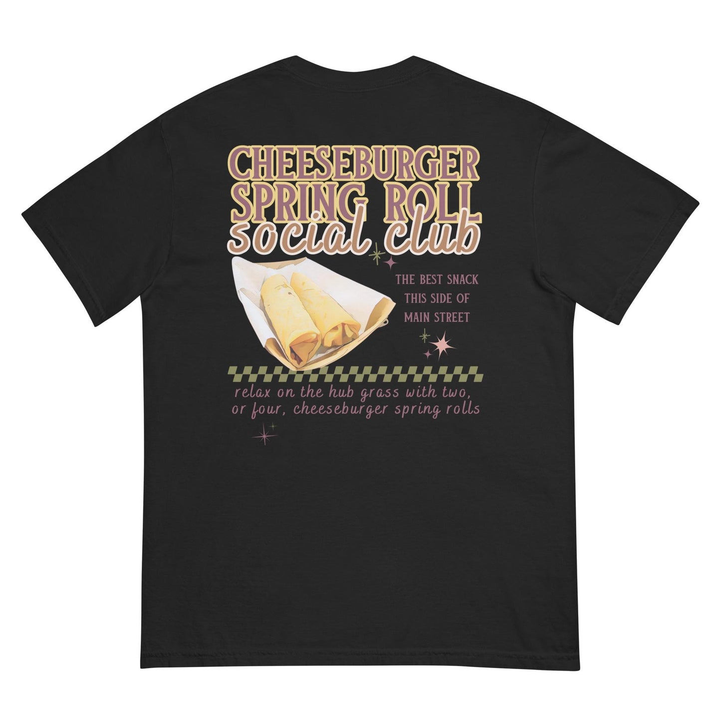 Cheeseburger Spring Roll Social Club Comfort Colors T-Shirt