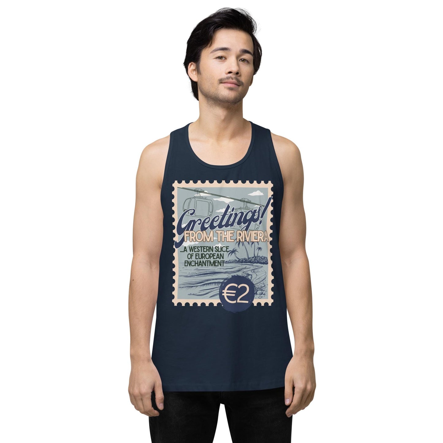 Riviera Greetings Tank Top, Subtle Disney Dad Shirt