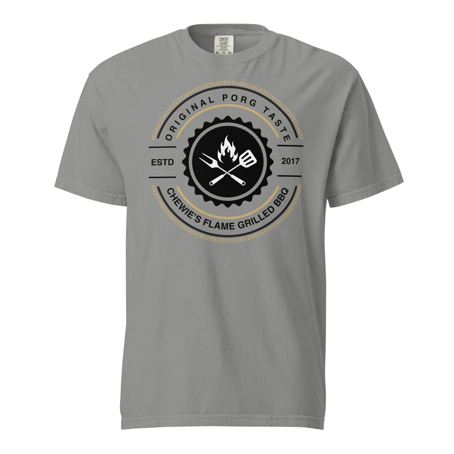 Chewie's Porg BBQ T-Shirt, Comfort Colors Theme Park Tee
