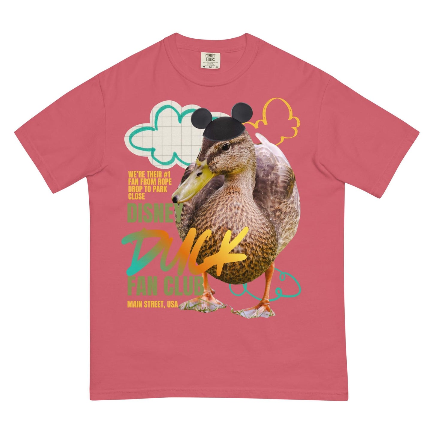 Disney Duck Fan Club Main Street USA Comfort Colors Shirt