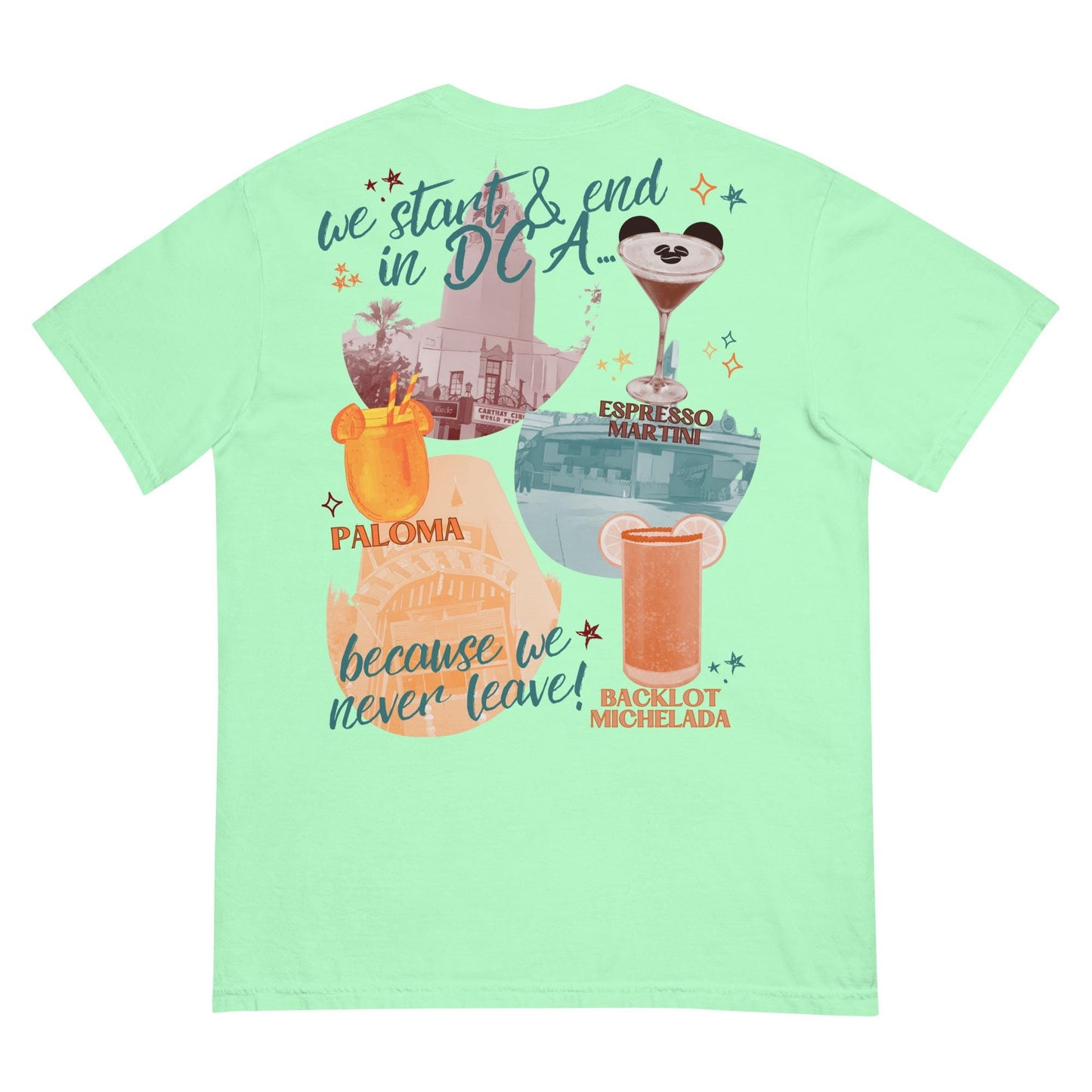 Disney California Adventure Cocktail Club Comfort Colors Shirt