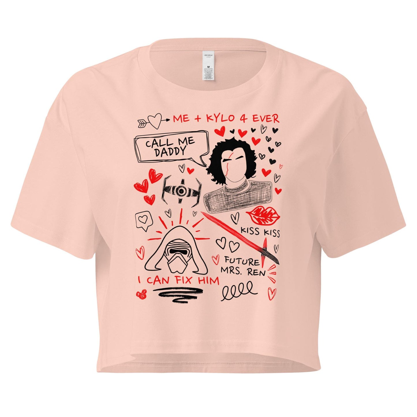 Kylo Ren Crop Top: Star Wars Doodle Sketch Shirt