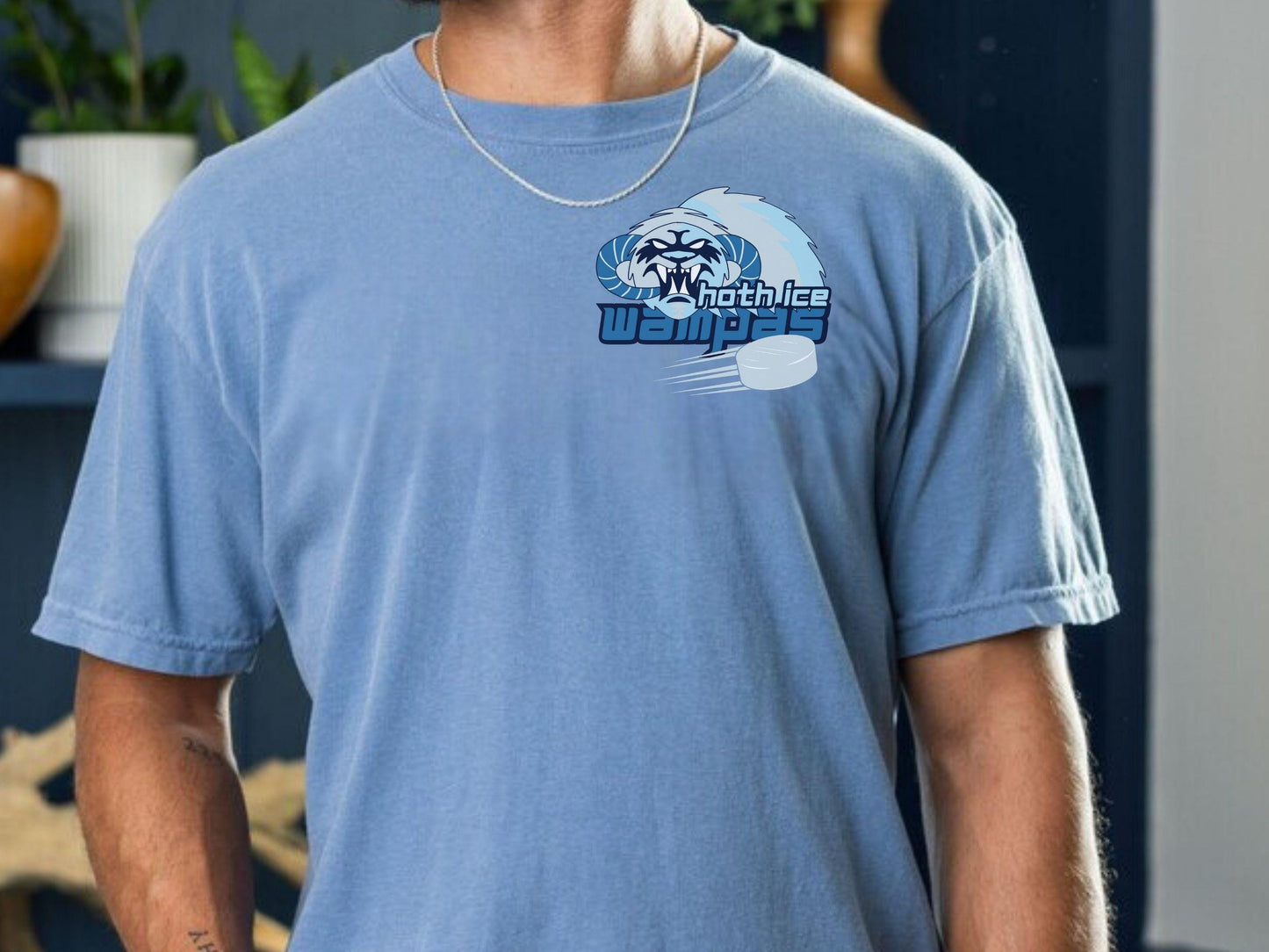 Hoth Ice Wampas Hockey T-Shirt, Star Wars Disney Dad, Comfort Colors