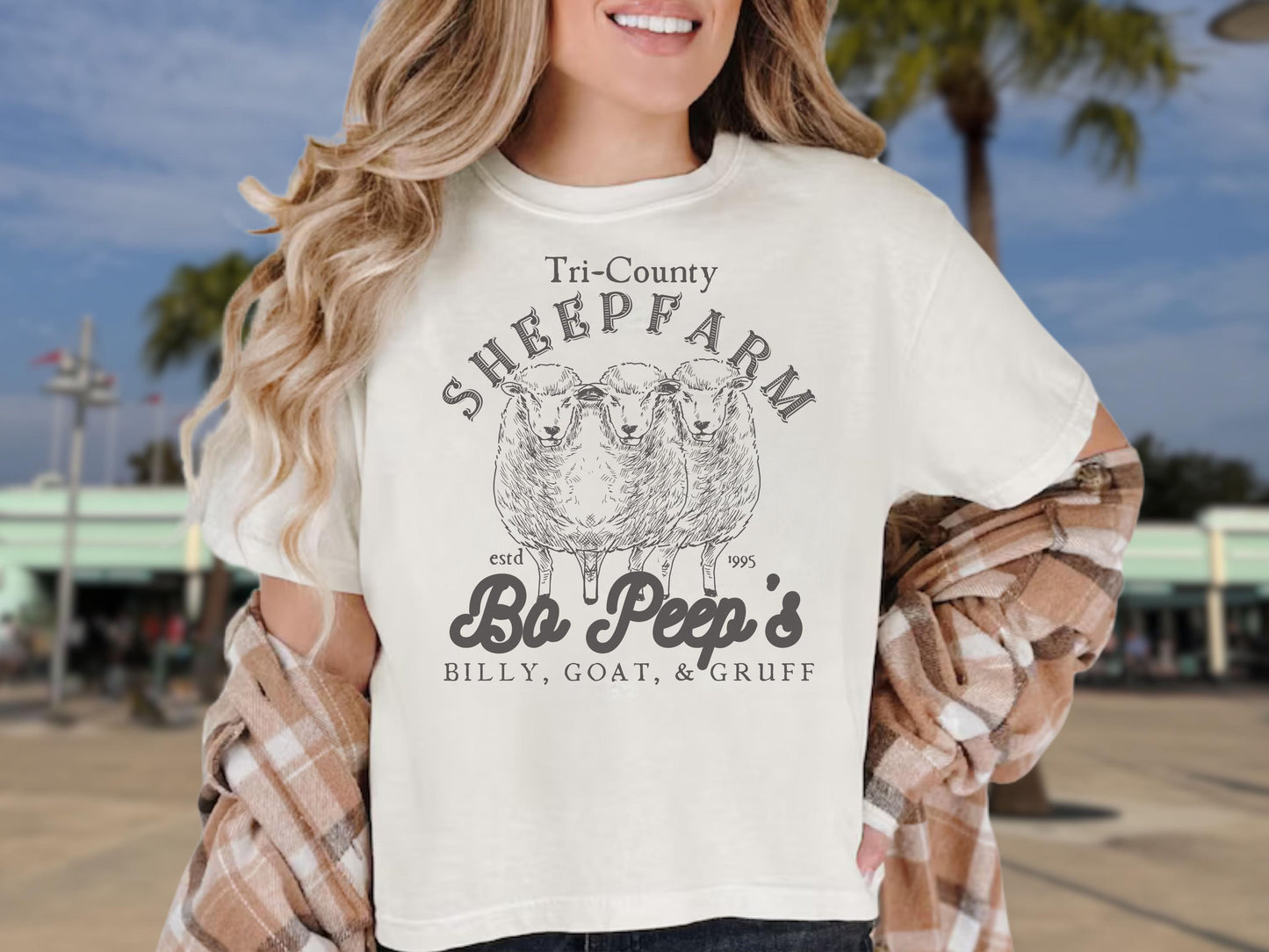 Bo Peep Sheep Farm Crop Top | Disney Pixar Hollywood Studios Tee