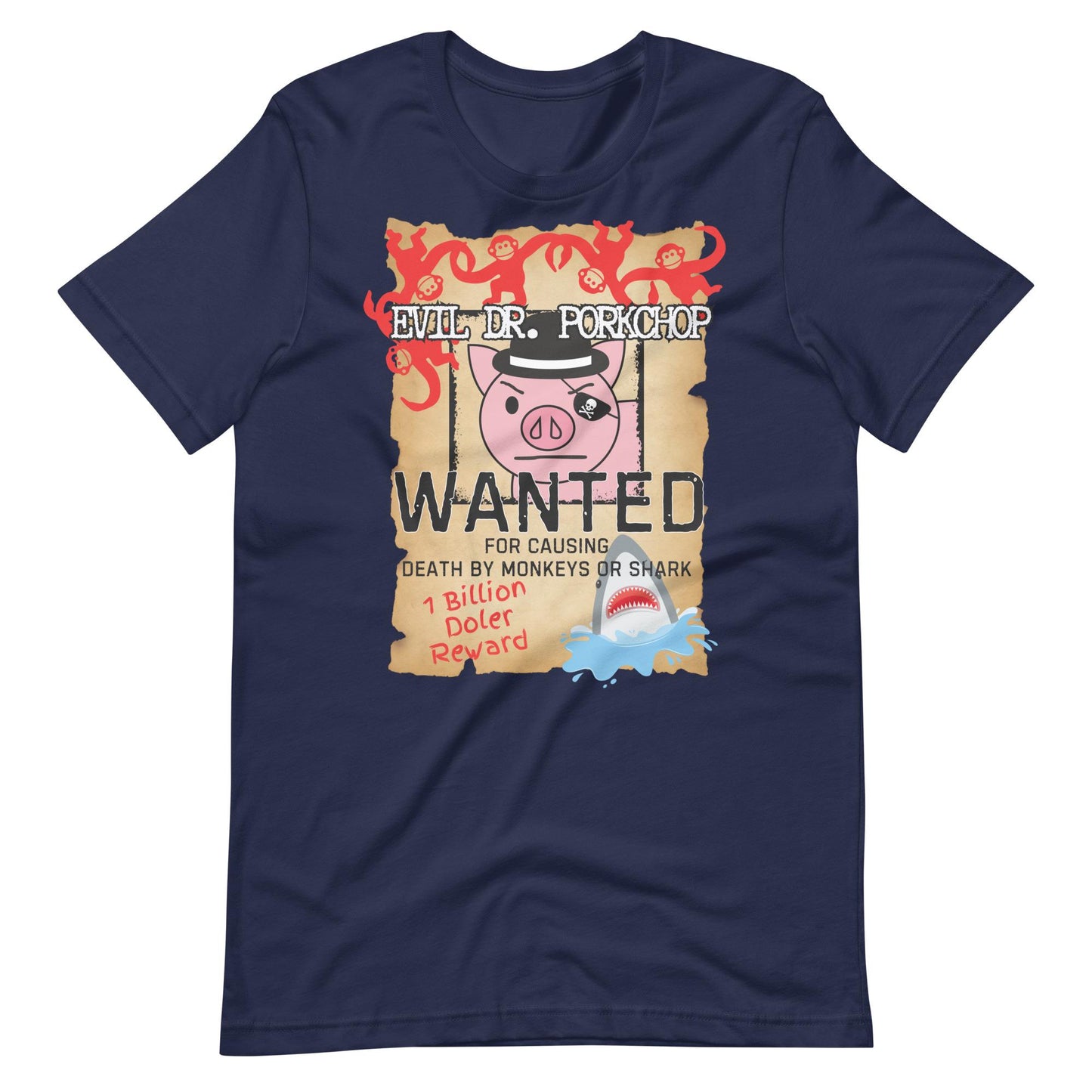 Evil Dr. Porkchop Wanted T-Shirt, Disney Toy Story Inspired