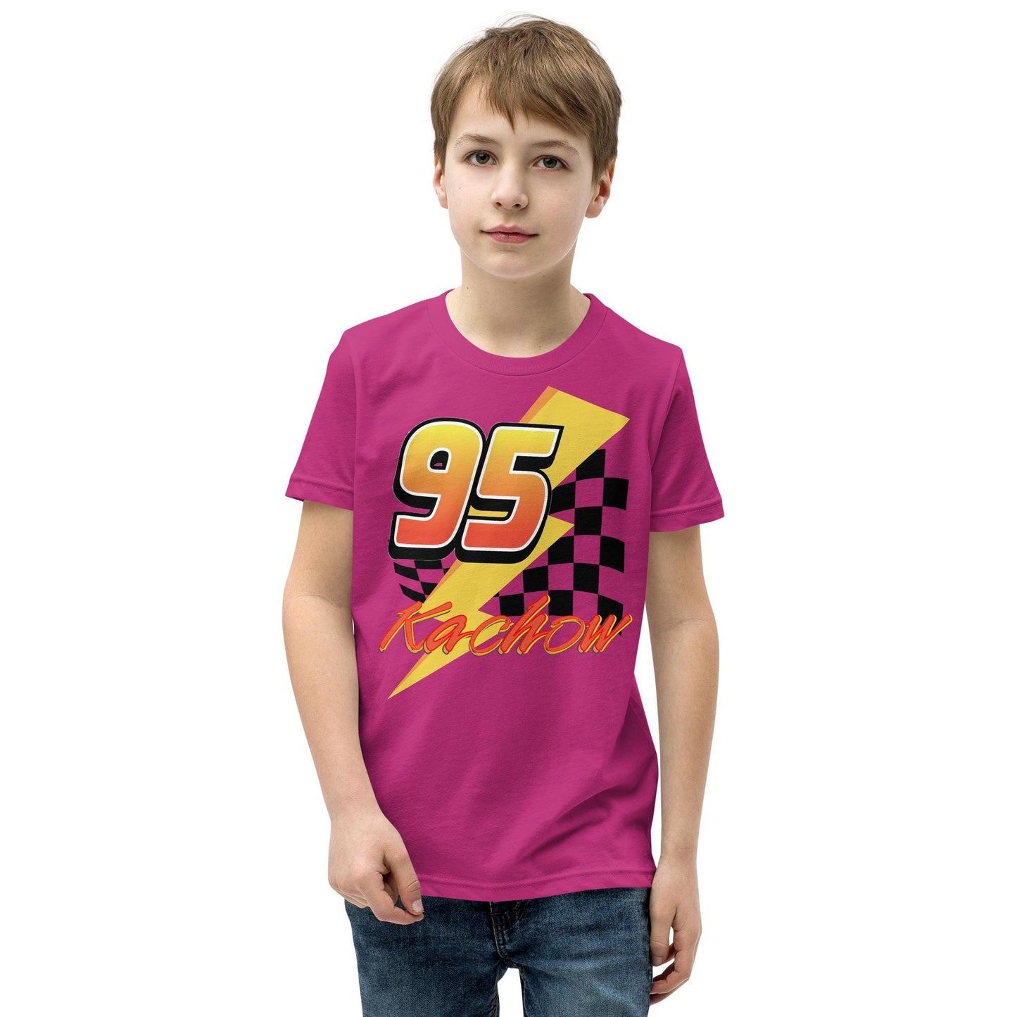Disney Pixar Cars Inspired Lightning McQueen KaChow Youth Kids Shirt