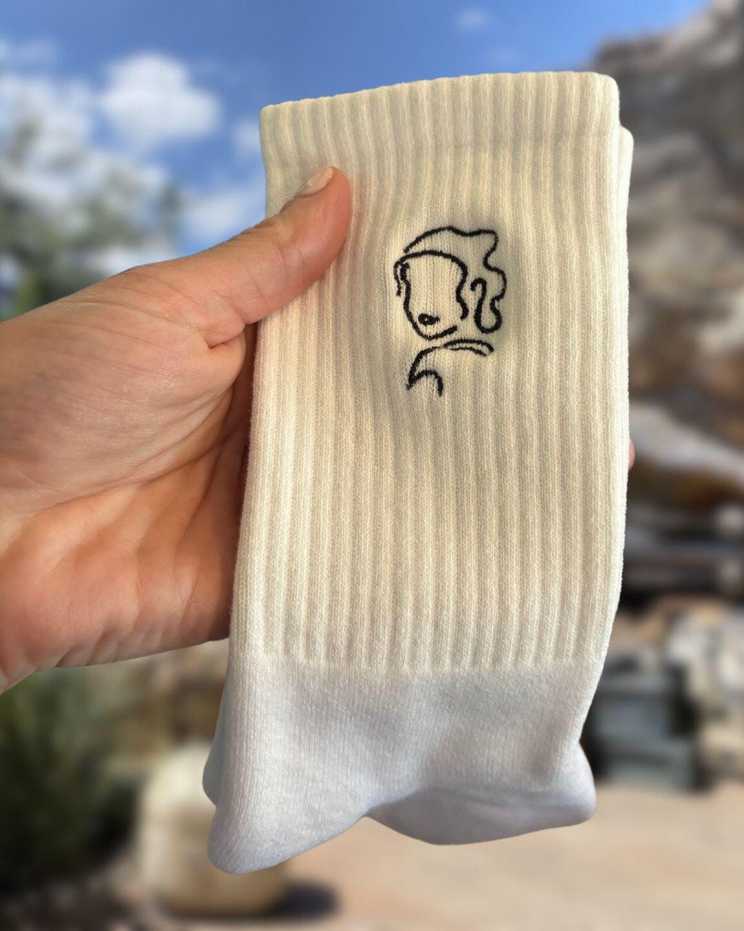 Star Wars Rey Skywalker Embroidered Socks, Trendy Disney Socks