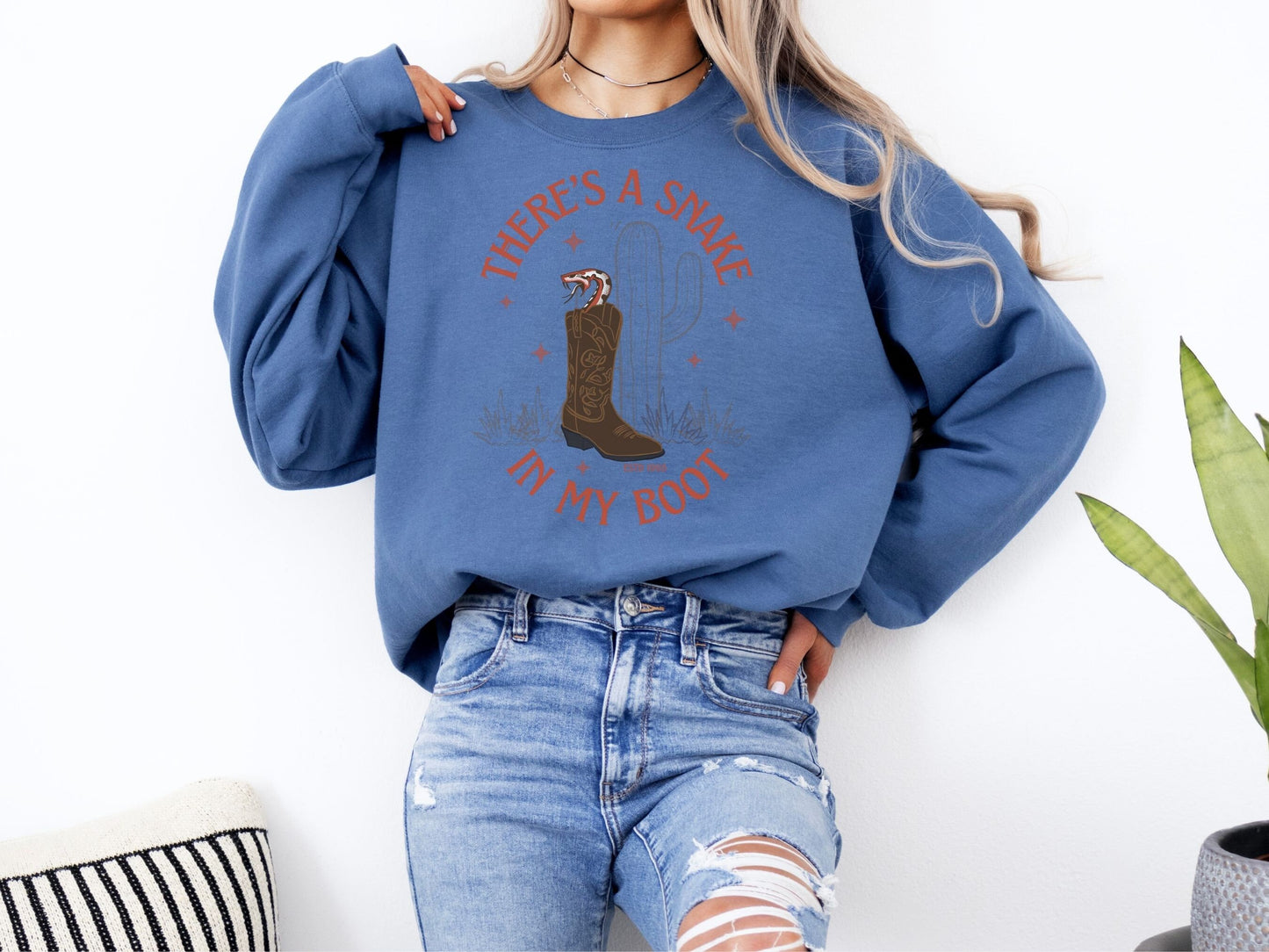 There's a Snake in My Boot Sweatshirt, Subtle Disney Family Matching Crewneck