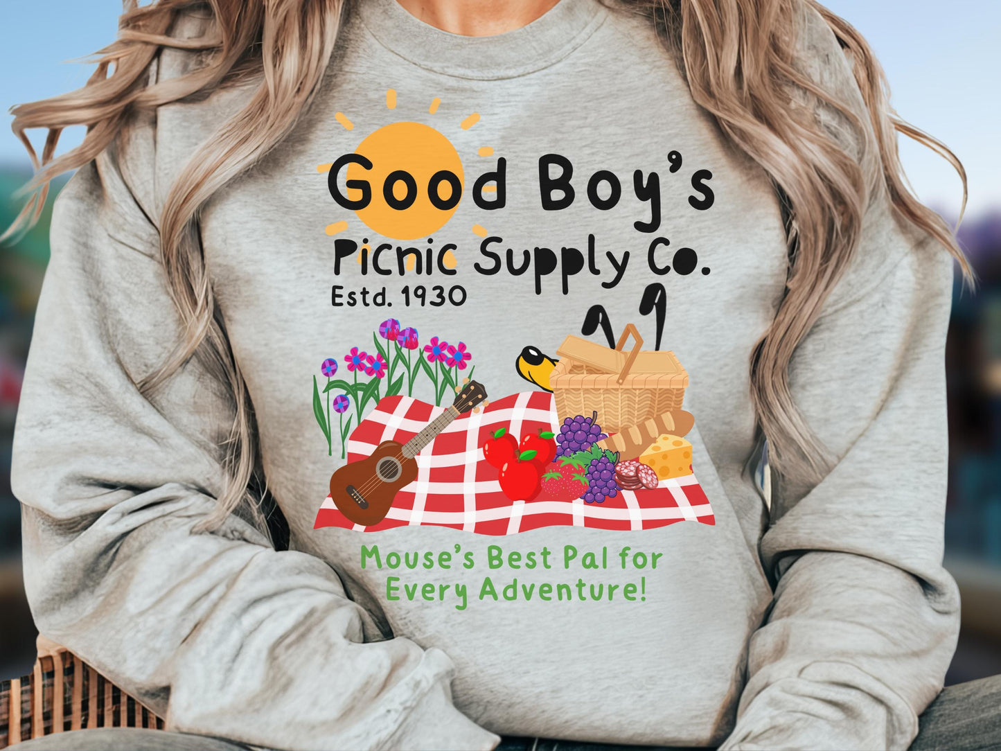 Pluto Inspired Disney Crewneck Sweatshirt, Good Boy's Picnic Co.