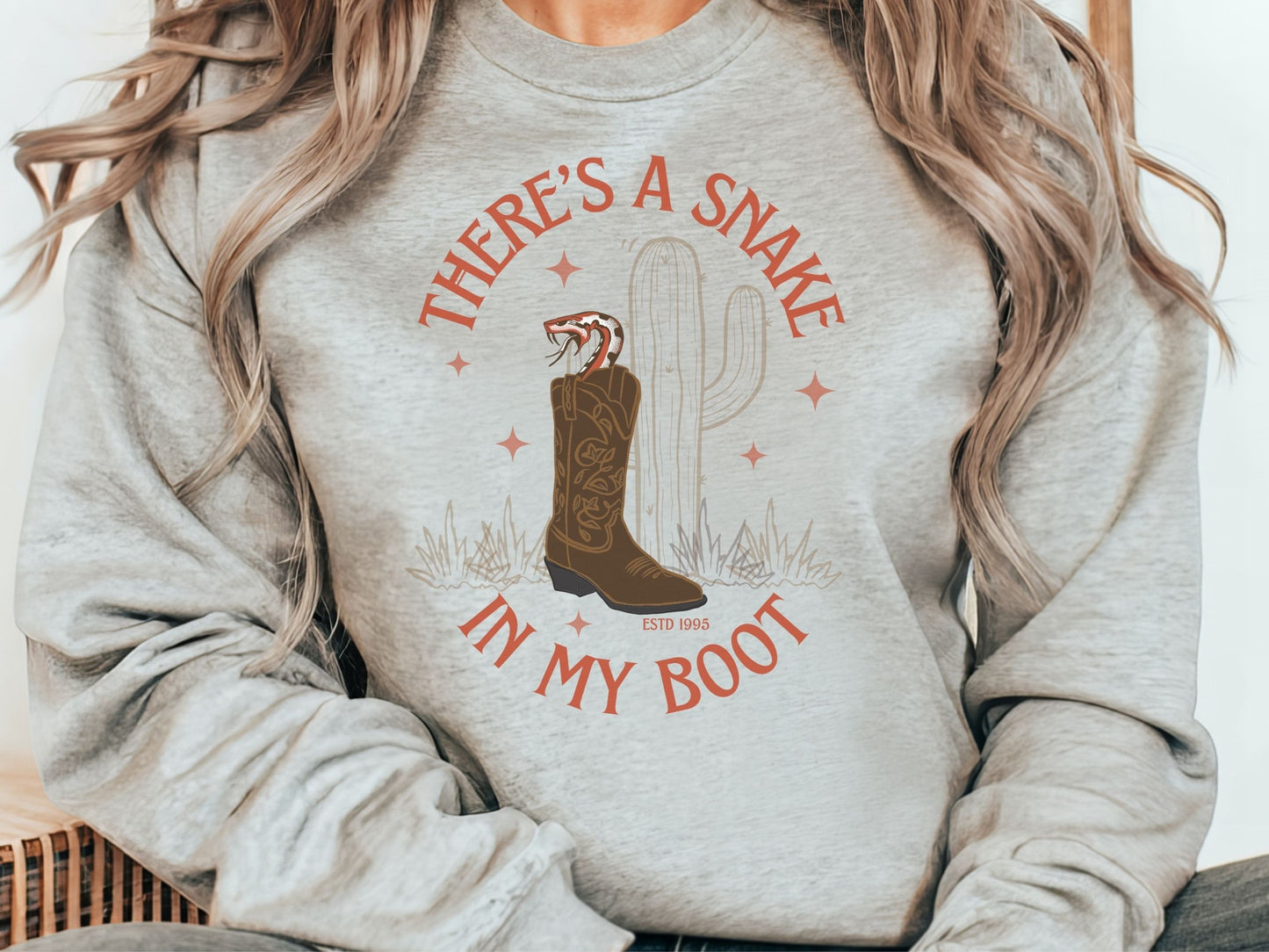 There's a Snake in My Boot Sweatshirt, Subtle Disney Family Matching Crewneck