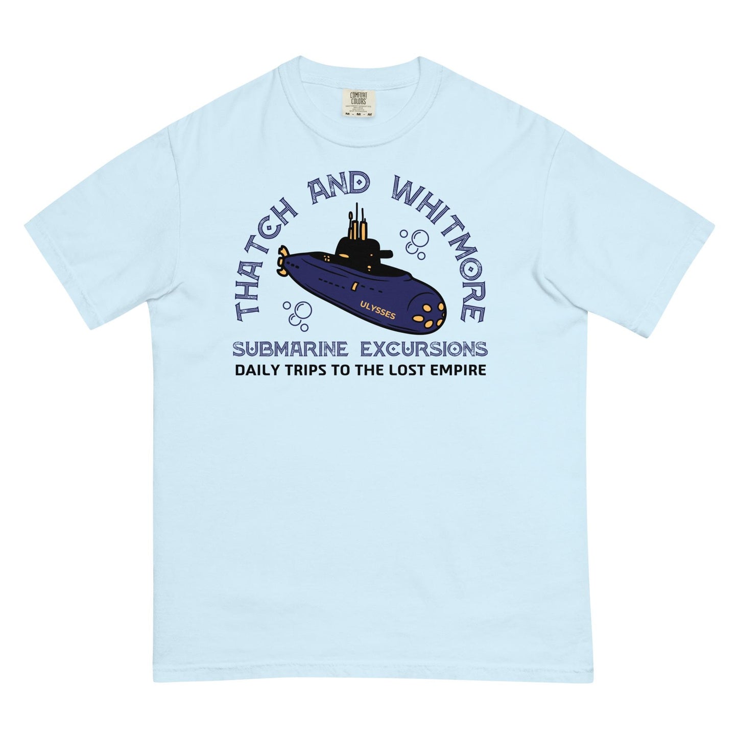 Atlantis Submarine Comfort Colors Shirt, Thatch and Whitmore, Disney Inspired