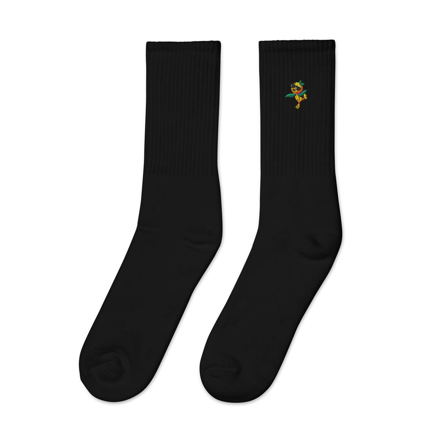 Subtle Trendy Orange Bird EPCOT Inspired Embroidered Icon Crew Socks, Orange Bird, Disney Crew Socks