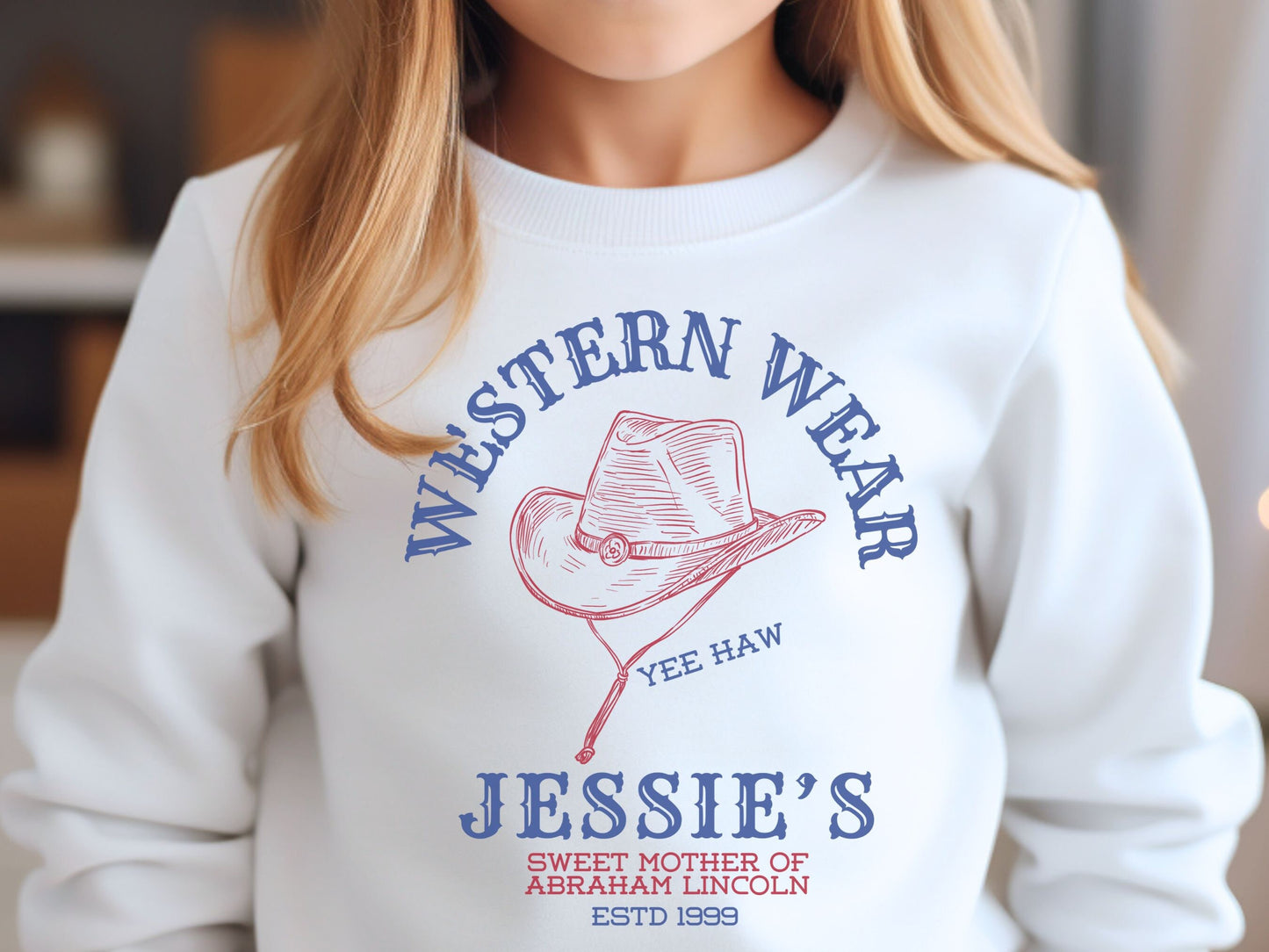 Jessie's Western Wear Youth Sweatshirt: Subtle Theme Park Matching Shirt