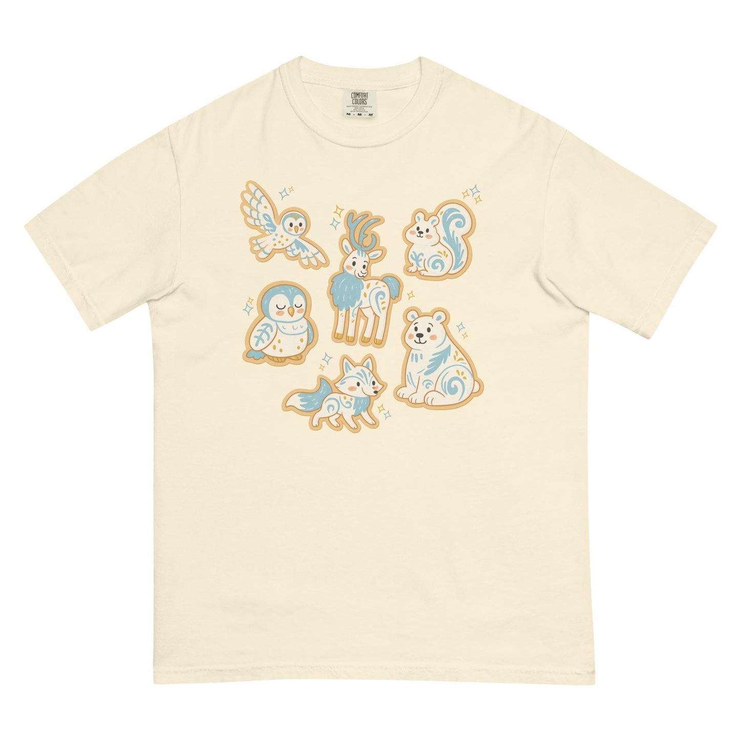 Merry Menagerie Animal Kingdom Holiday Shirt, Sugar Cookie Animals Comfort Colors Tee