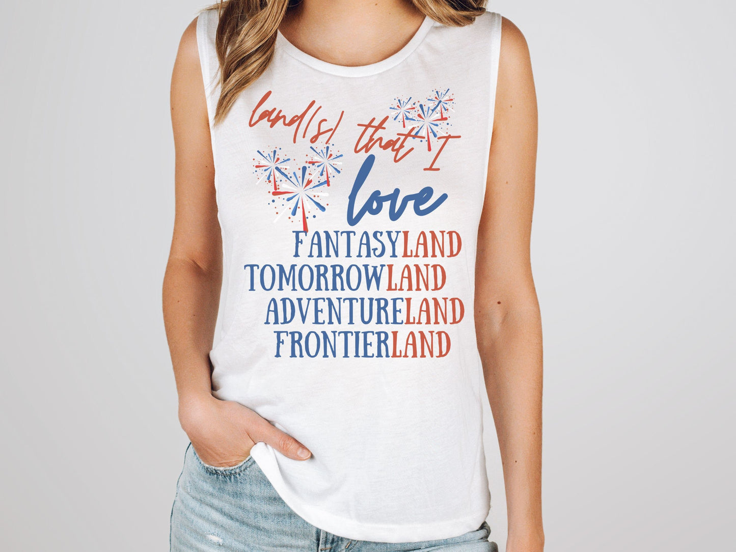 Lands That I Love Disney Tank Top, Bella Canvas Family Shirt