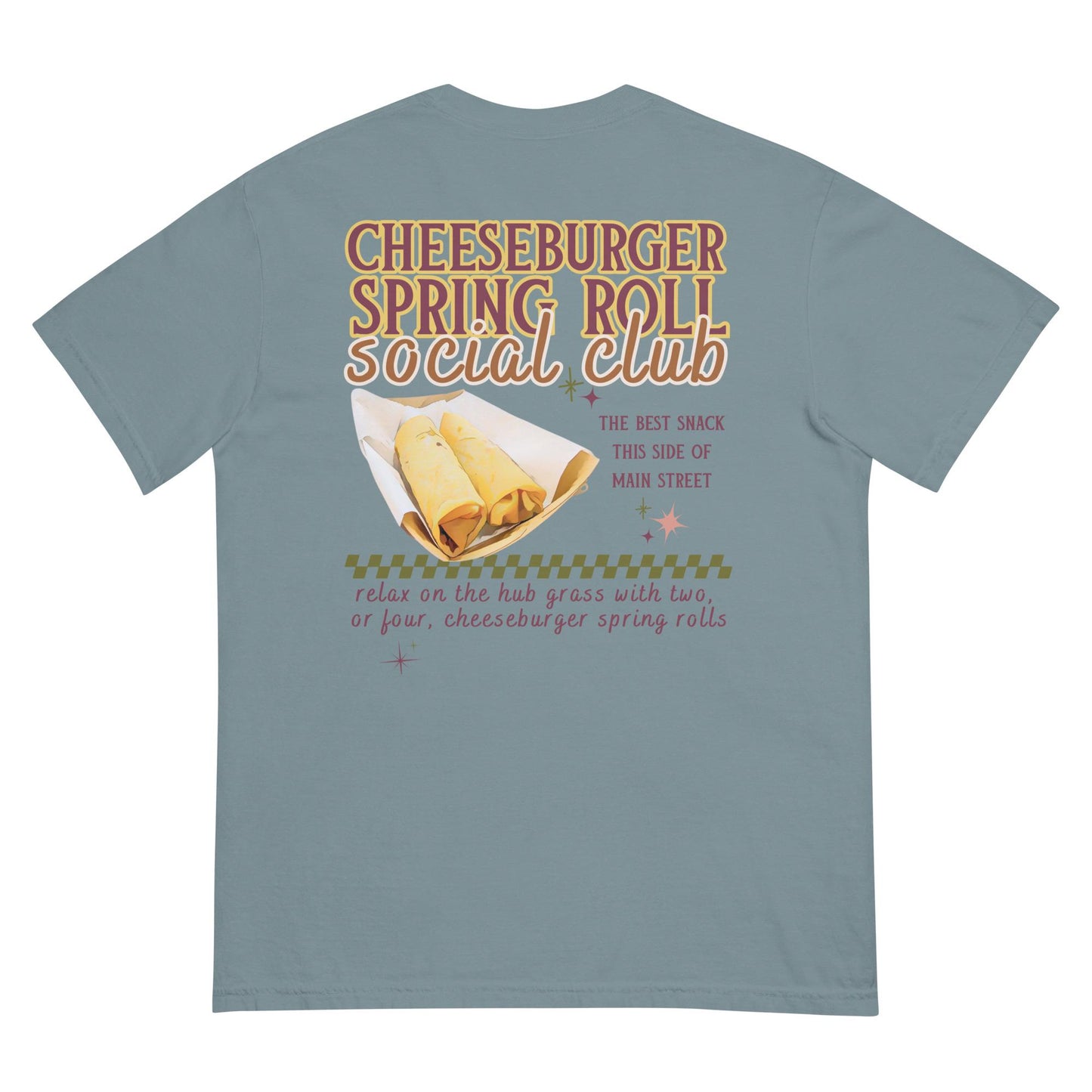 Cheeseburger Spring Roll Social Club Comfort Colors T-Shirt