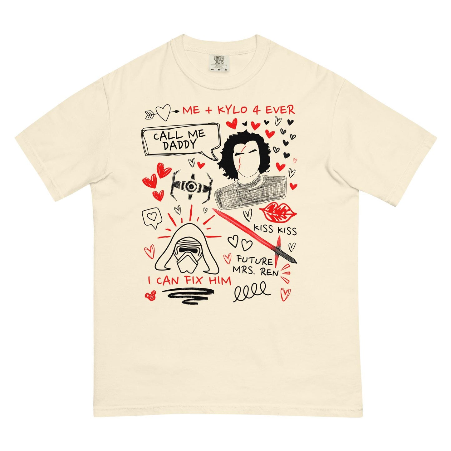 Kylo Ren Doodle Sketch Shirt: Star Wars Fan Tee