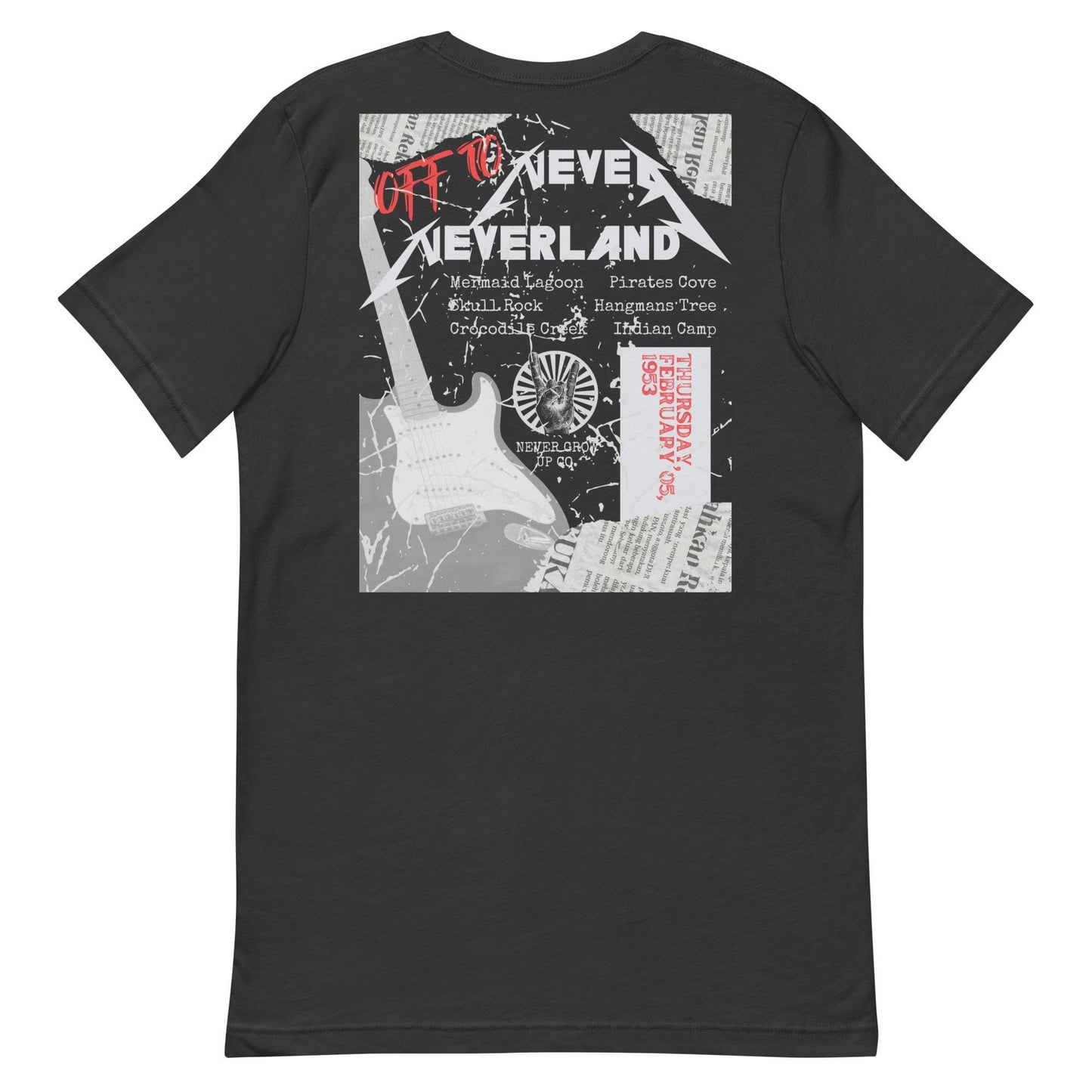 Peter Pan Rock Band Tee, Neverland Comfort Colors Shirt