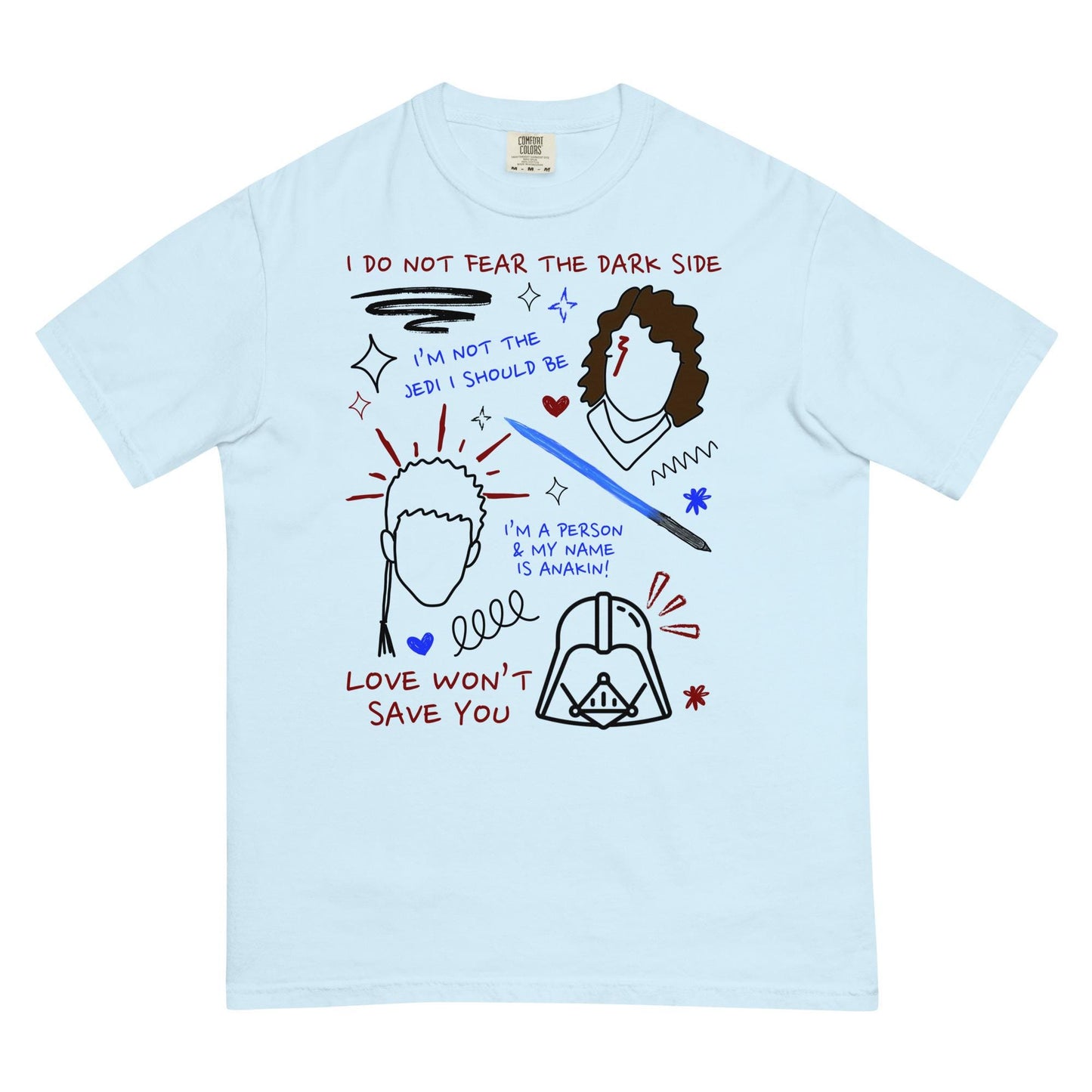 Anakin Skywalker Star Wars Comfort Colors Shirt: Trendy Sketch Tee