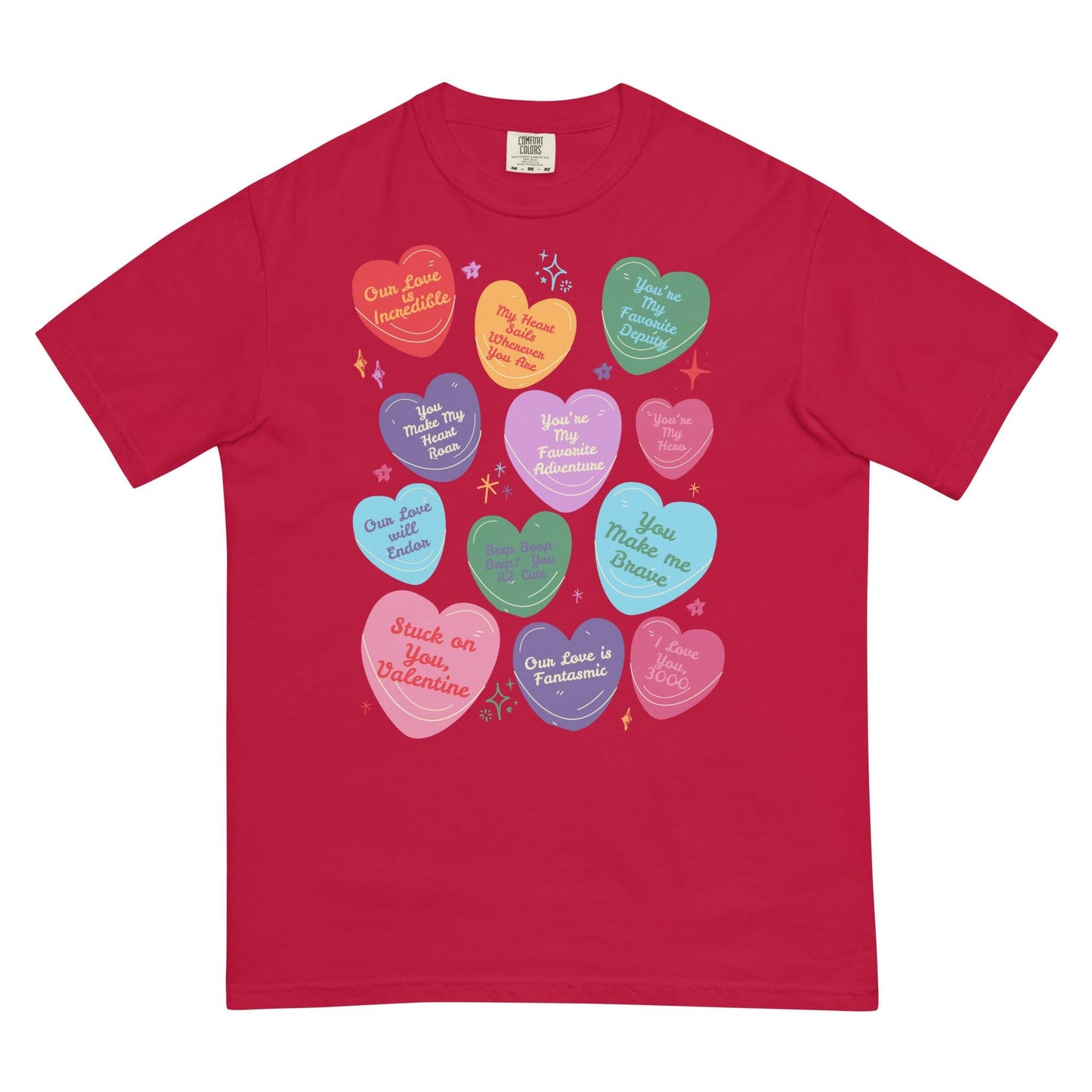 Subtle Disney-Inspired Valentine’s Day Shirt | Disney Conversation Hearts | Trendy Comfort Colors Shirt for Women