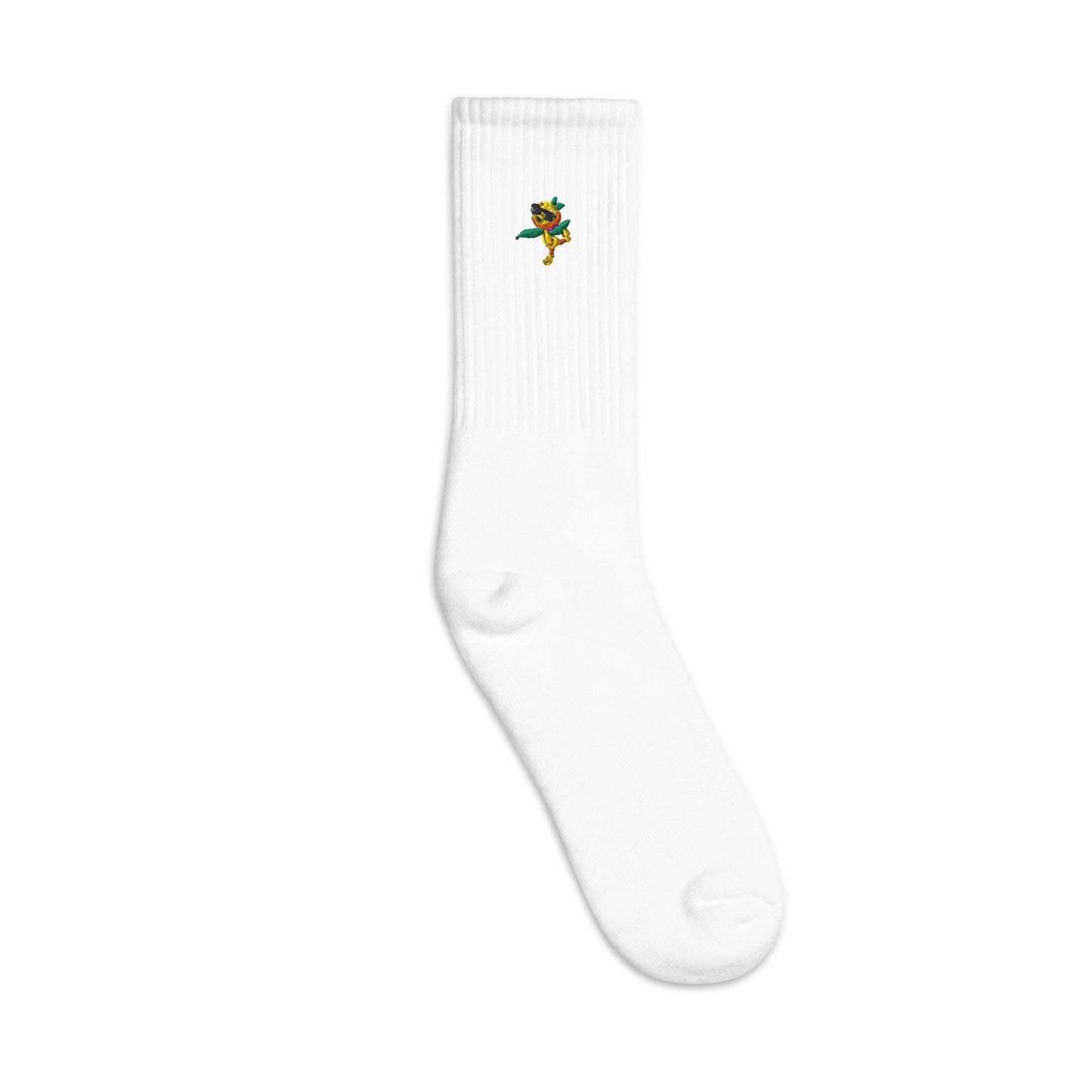 Subtle Trendy Orange Bird EPCOT Inspired Embroidered Icon Crew Socks, Orange Bird, Disney Crew Socks