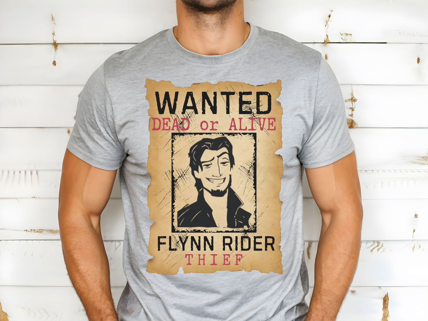 Wanted Flynn Rider Disney Shirt, Unisex Bella Canvas Tee
