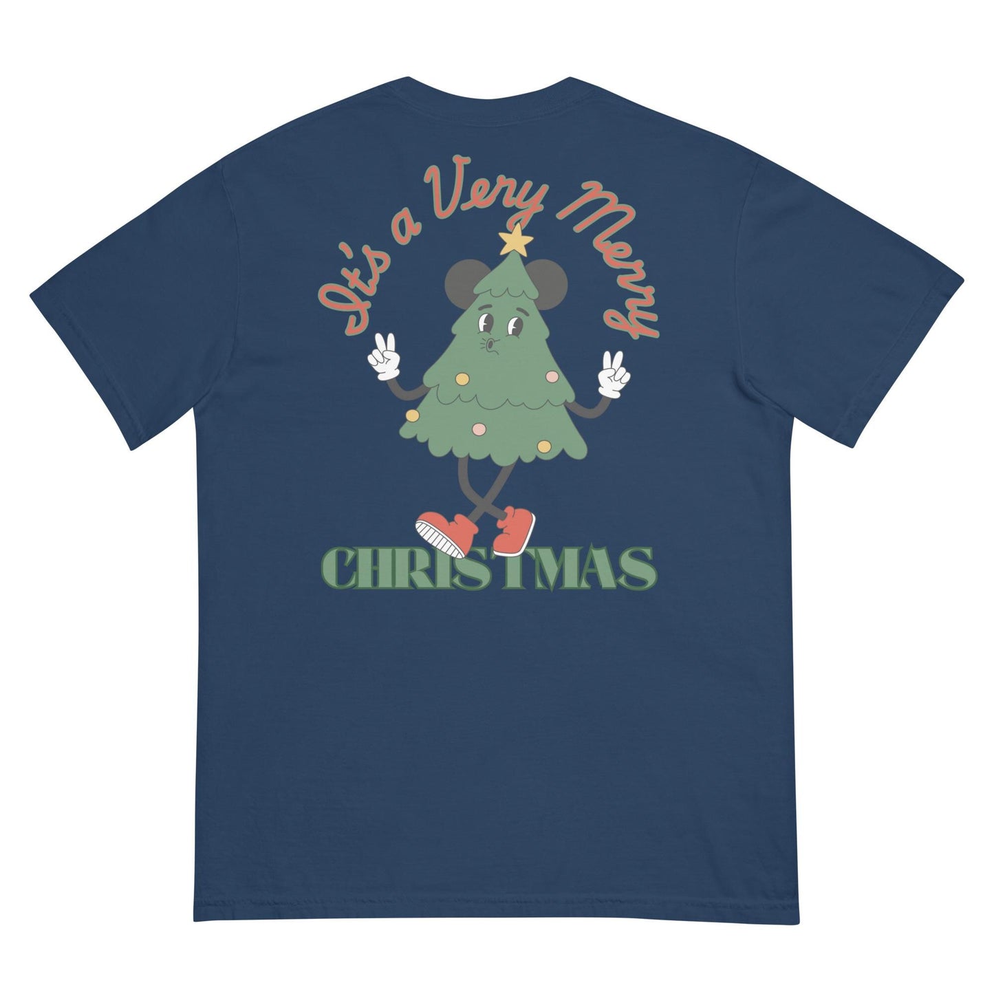 Mickey Christmas Tree Comfort Colors T-Shirt, Disney Family Shirts