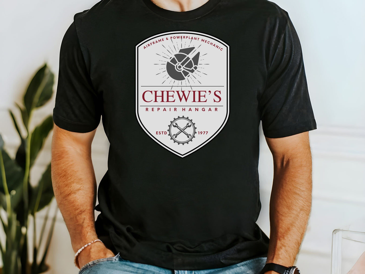 Chewie's Repair Hangar Shirt, Star Wars Disney Family Tee