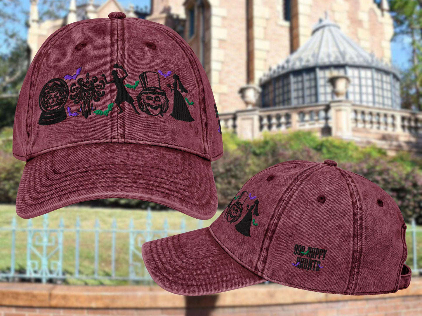 Haunted Mansion Icon Hat, 999 Happy Haunts, Disney Cotton Twill Dad Hat