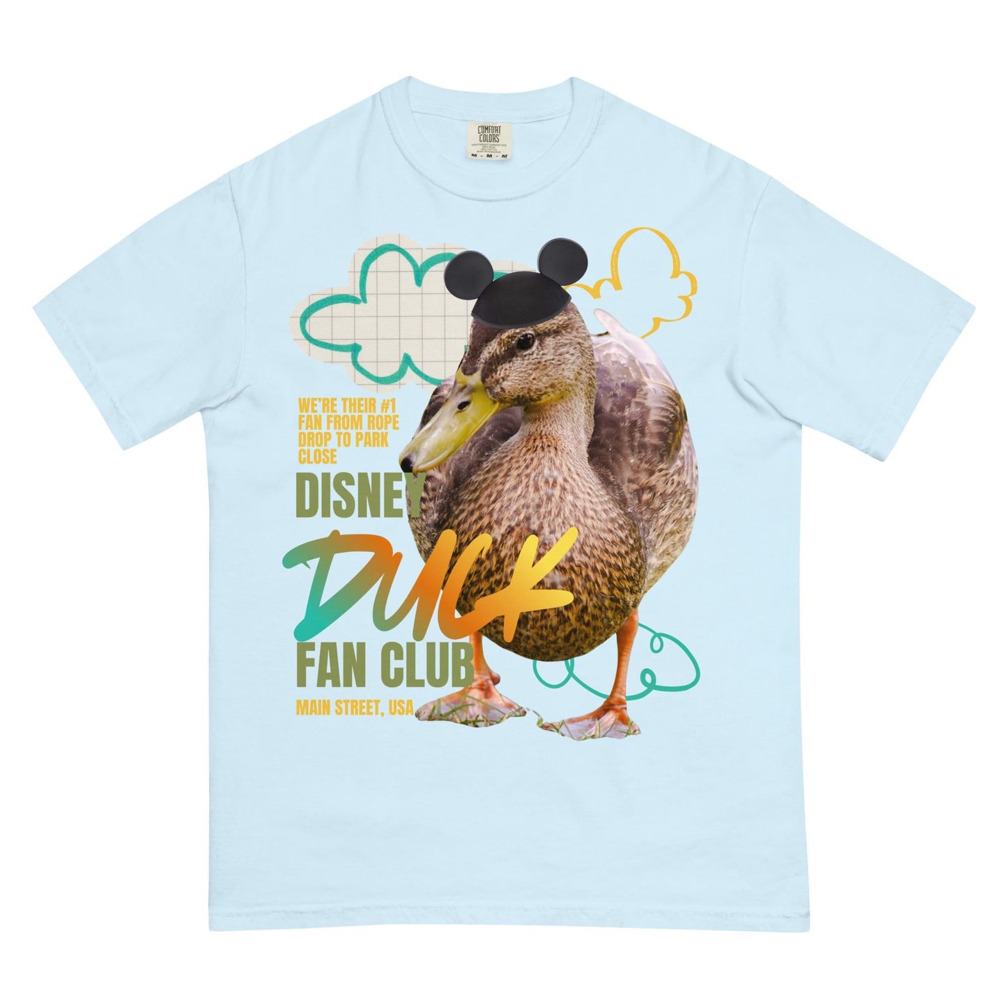 Disney Duck Fan Club Main Street USA Comfort Colors Shirt