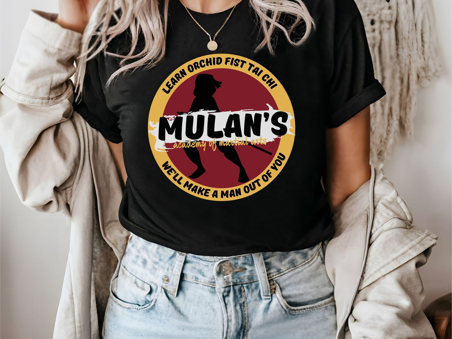 Mulan Martial Arts Bella Canvas T-Shirt, Subtle Disney Family Shirt
