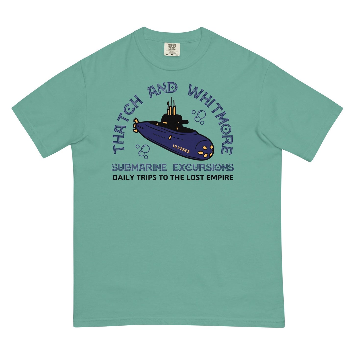 Atlantis Submarine Comfort Colors Shirt, Thatch and Whitmore, Disney Inspired