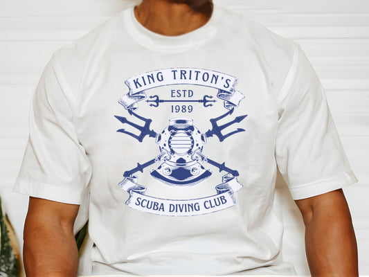Manly Little Mermaid Shirt, Triton Scuba Diving, Disney Family Tee