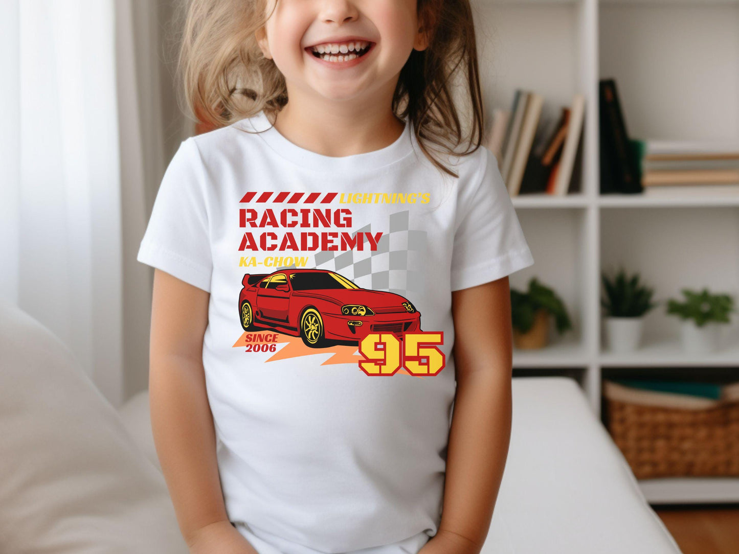Lightning McQueen Inspired Toddler T-Shirt, Disney Family Cars Land Shirt