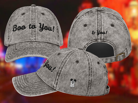 Disney Halloween Hat, Boo to You, Vintage Adult Cap