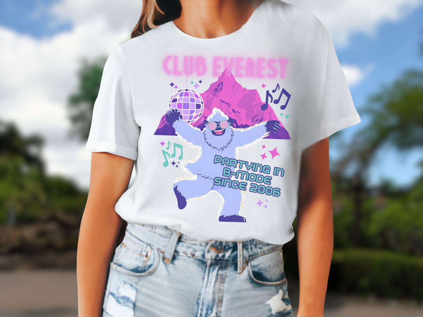 Disco Yeti Shirt, Club Everest, Animal Kingdom Bella Canvas Tee