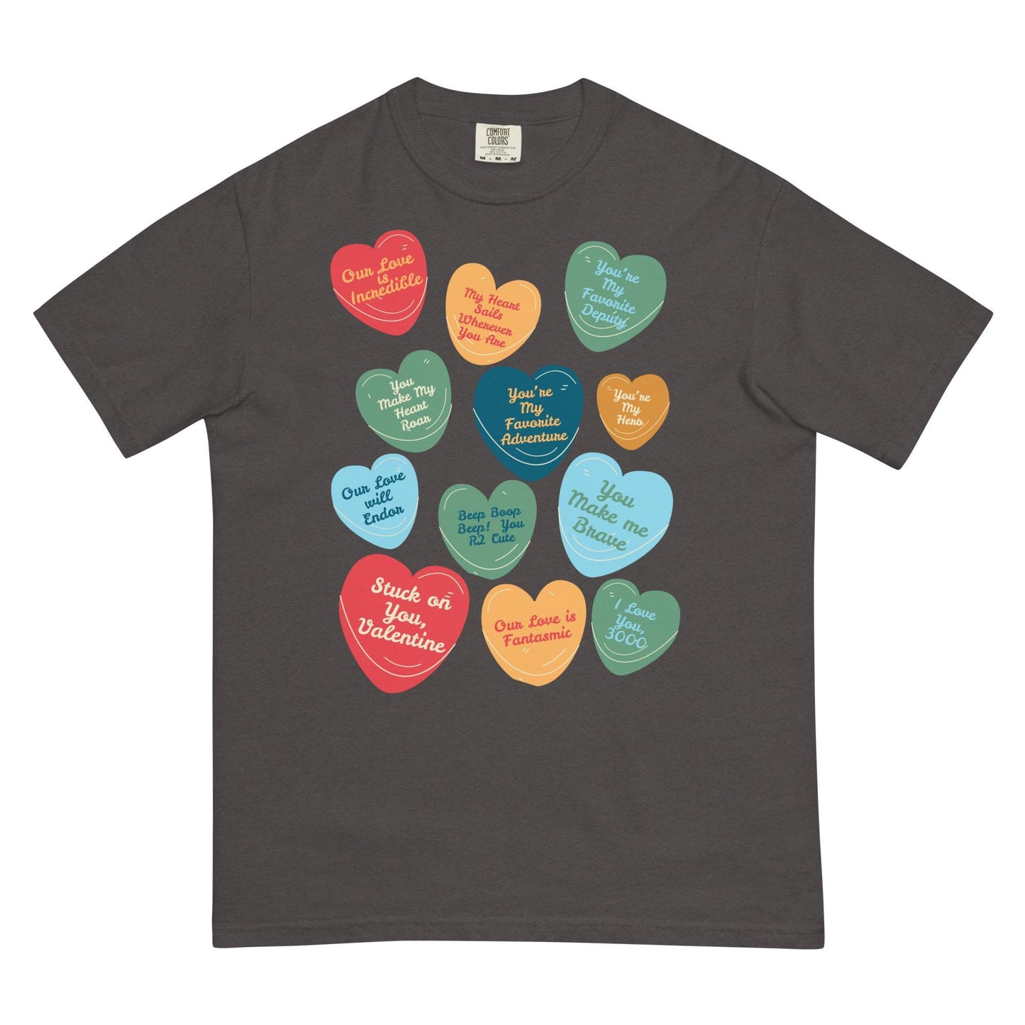Disney Valentine's Day Comfort Colors Shirt, Conversation Hearts