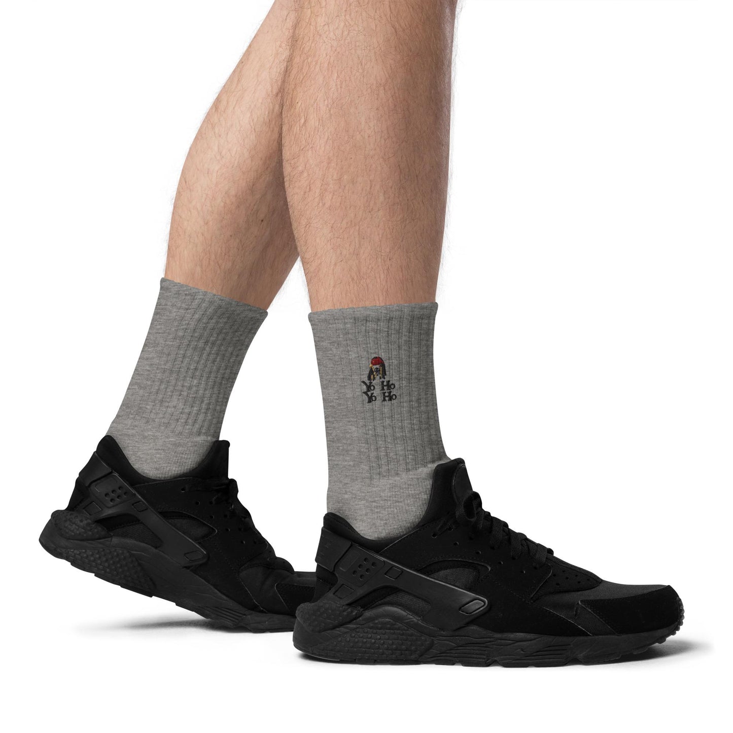 Captain Jack Sparrow Embroidered Socks, Trendy Disney Crew Socks